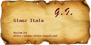 Glasz Itala névjegykártya